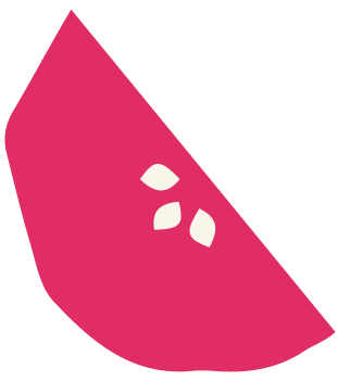 Slice of pink fruit with white seeds, representing Fresh Chef Foods' homemade tasting desserts in Greenville, SC.