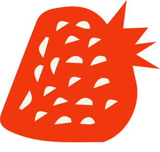 Fresh Chef Foods logo featuring a stylized red strawberry, representing homemade-tasting wholesale desserts.