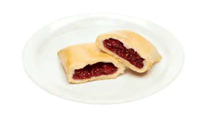 Cherry hand pies with real IQF fruit and golden flaky crust, perfect for an easy grab-and-go dessert.