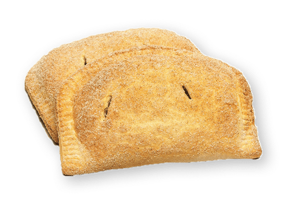 Golden-brown homemade tasting hand pies by Fresh Chef Foods, a wholesale dessert manufacturer.