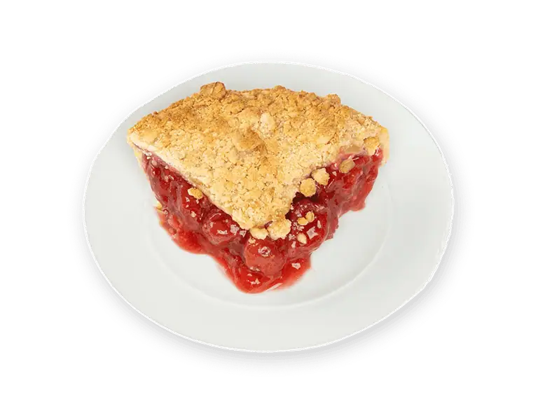 Slice of cherry pie with a golden crust and vibrant filling, showcasing homemade flavor fast.